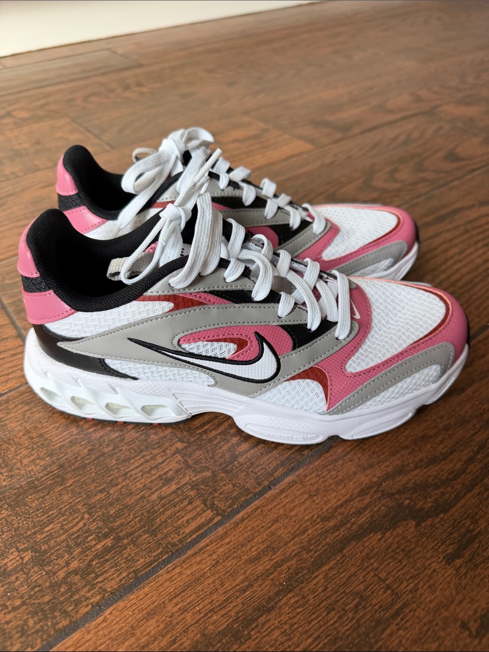 Nike Women's Zoom Air  Pink, White & Gray Mesh Running Sneakers - Picture 4 of 10